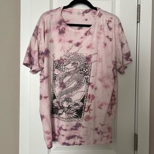 Oversized Tie Dye Graphic Tee